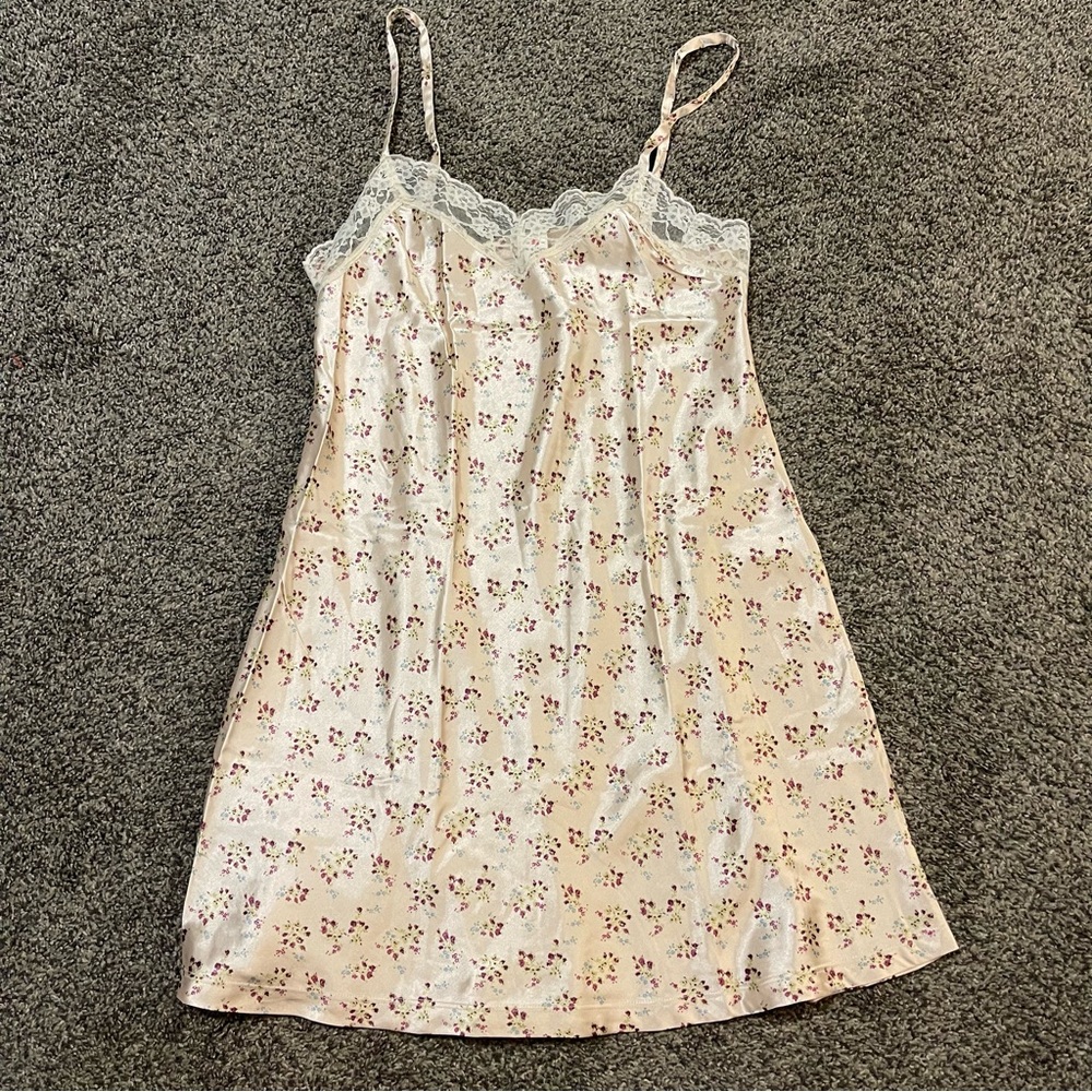 Lucky Brand Satin Floral Slip Dress